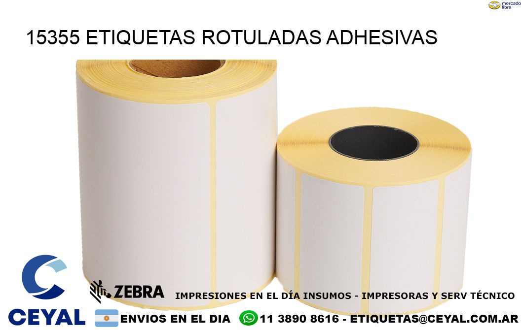 15355 etiquetas rotuladas adhesivas