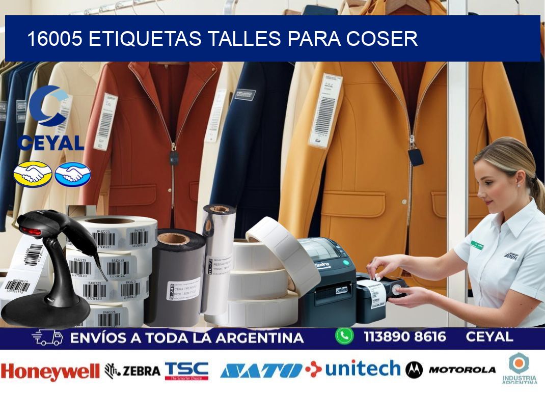 16005 ETIQUETAS TALLES PARA COSER