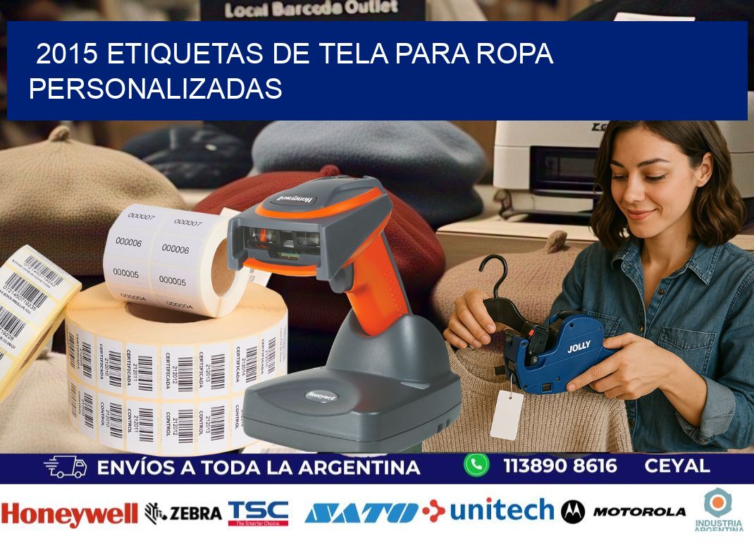 2015 Etiquetas de tela para ropa personalizadas