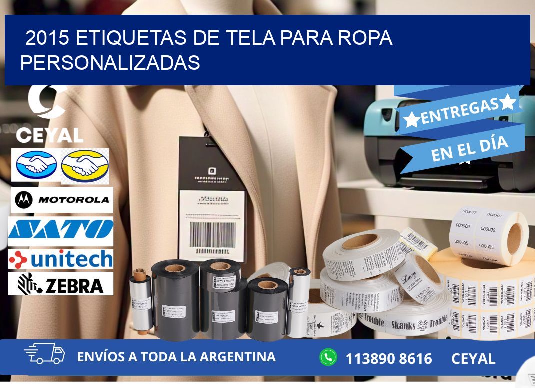2015 Etiquetas de tela para ropa personalizadas