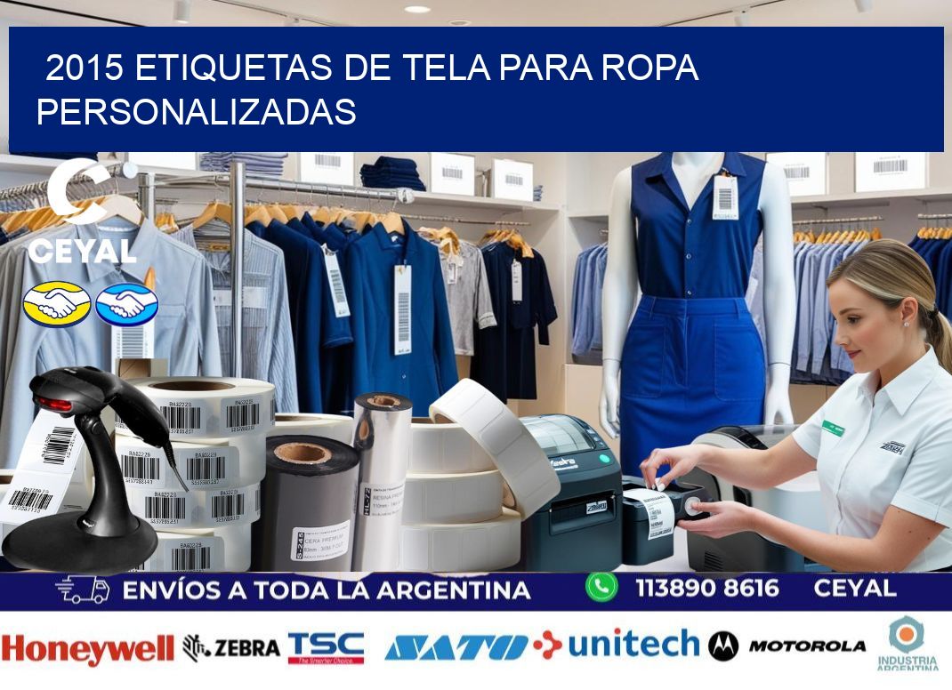 2015 Etiquetas de tela para ropa personalizadas