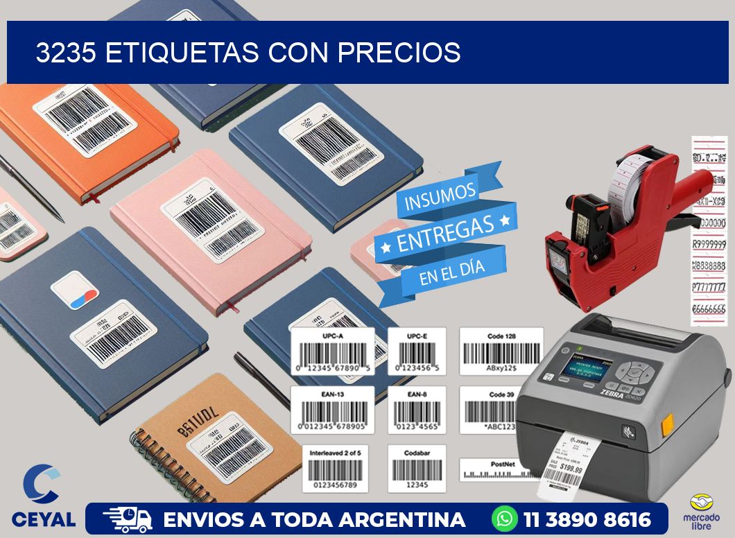 3235 etiquetas con precios