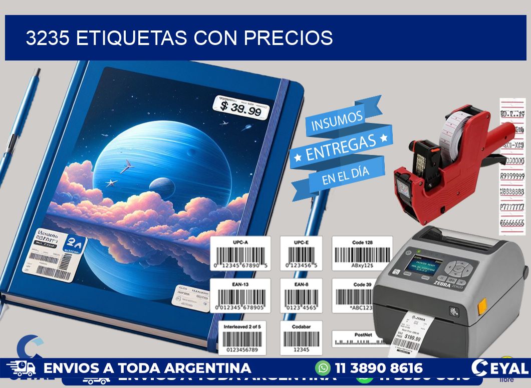 3235 etiquetas con precios