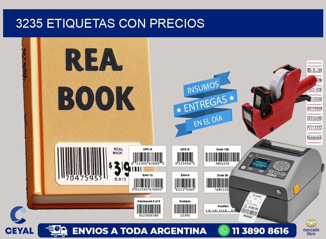 3235 etiquetas con precios