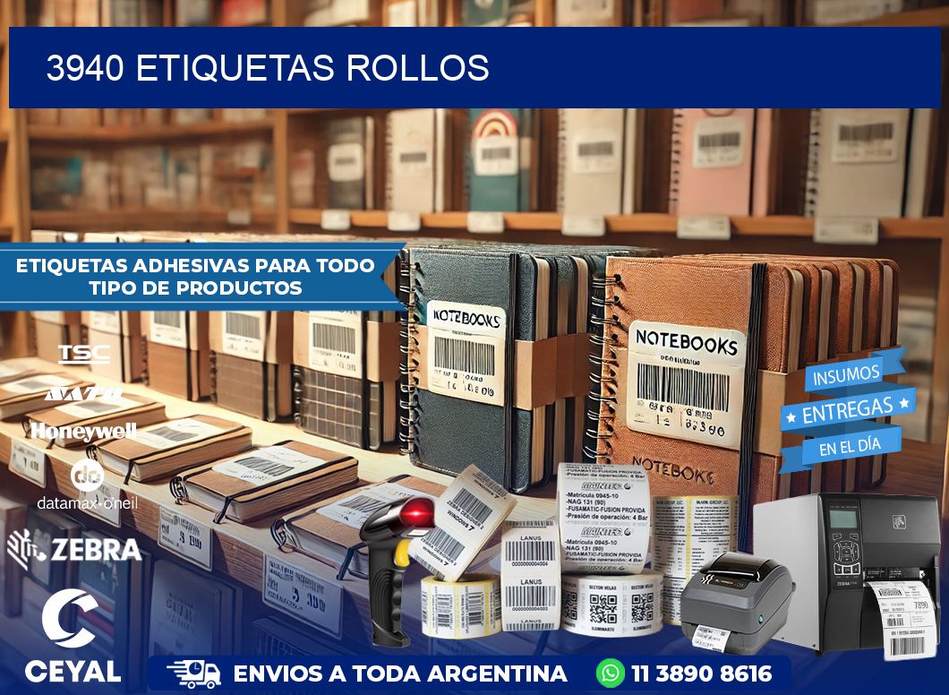 3940 etiquetas rollos