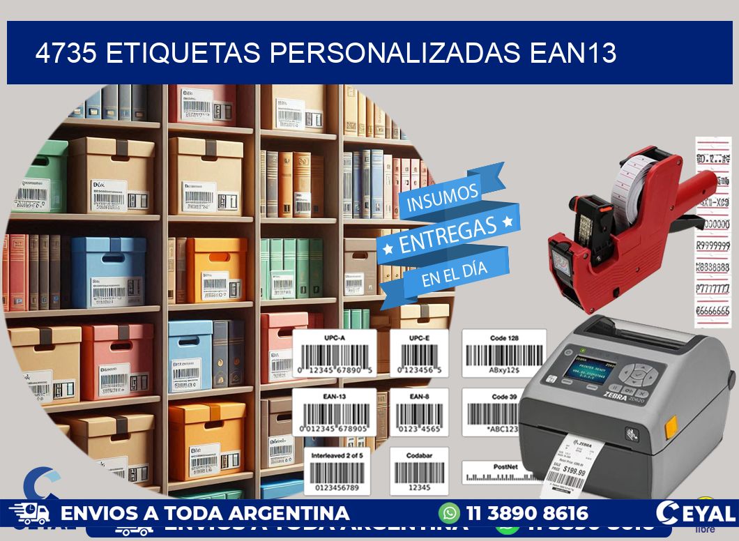 4735 Etiquetas personalizadas ean13