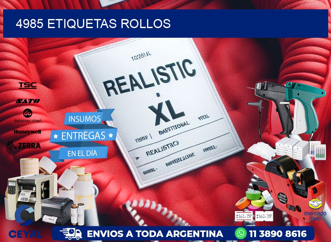 4985 etiquetas rollos