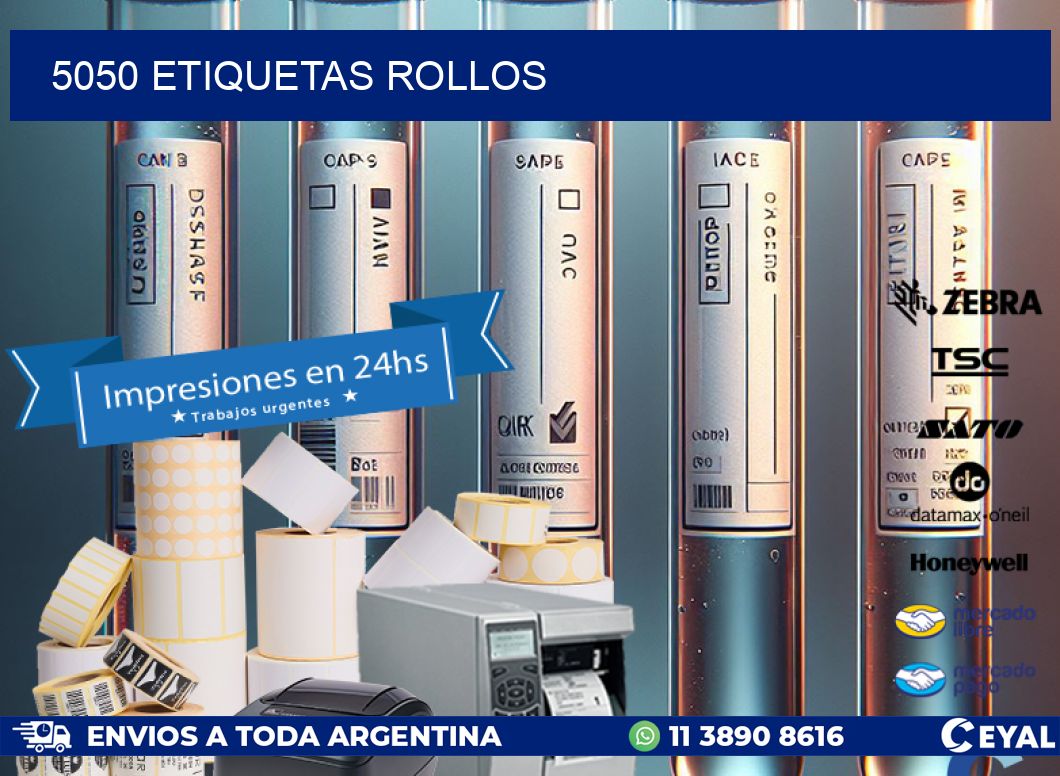 5050 etiquetas rollos