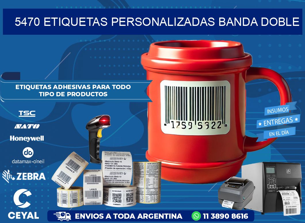 5470 Etiquetas personalizadas banda doble