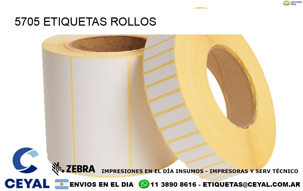 5705 etiquetas rollos