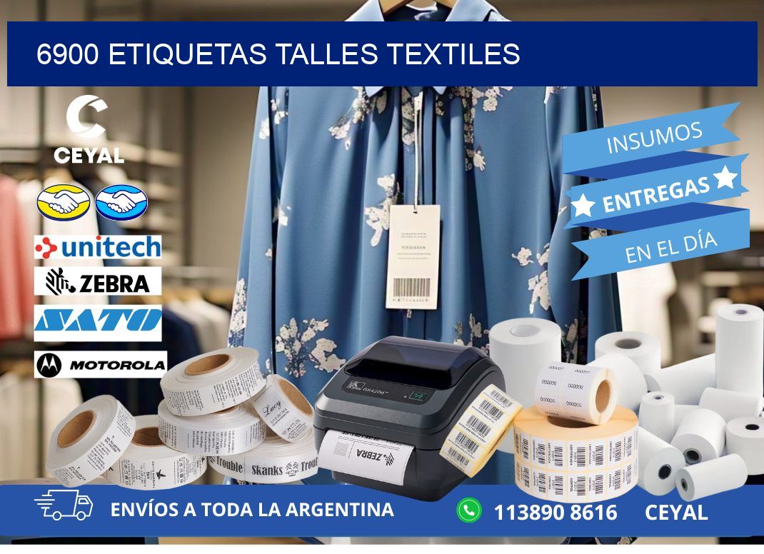 6900 ETIQUETAS TALLES TEXTILES
