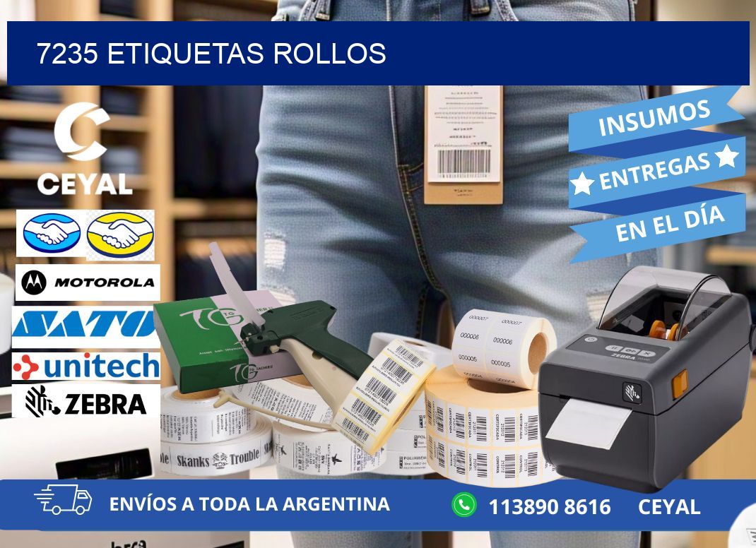 7235 etiquetas rollos