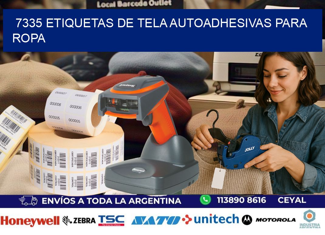7335 Etiquetas de tela autoadhesivas para ropa