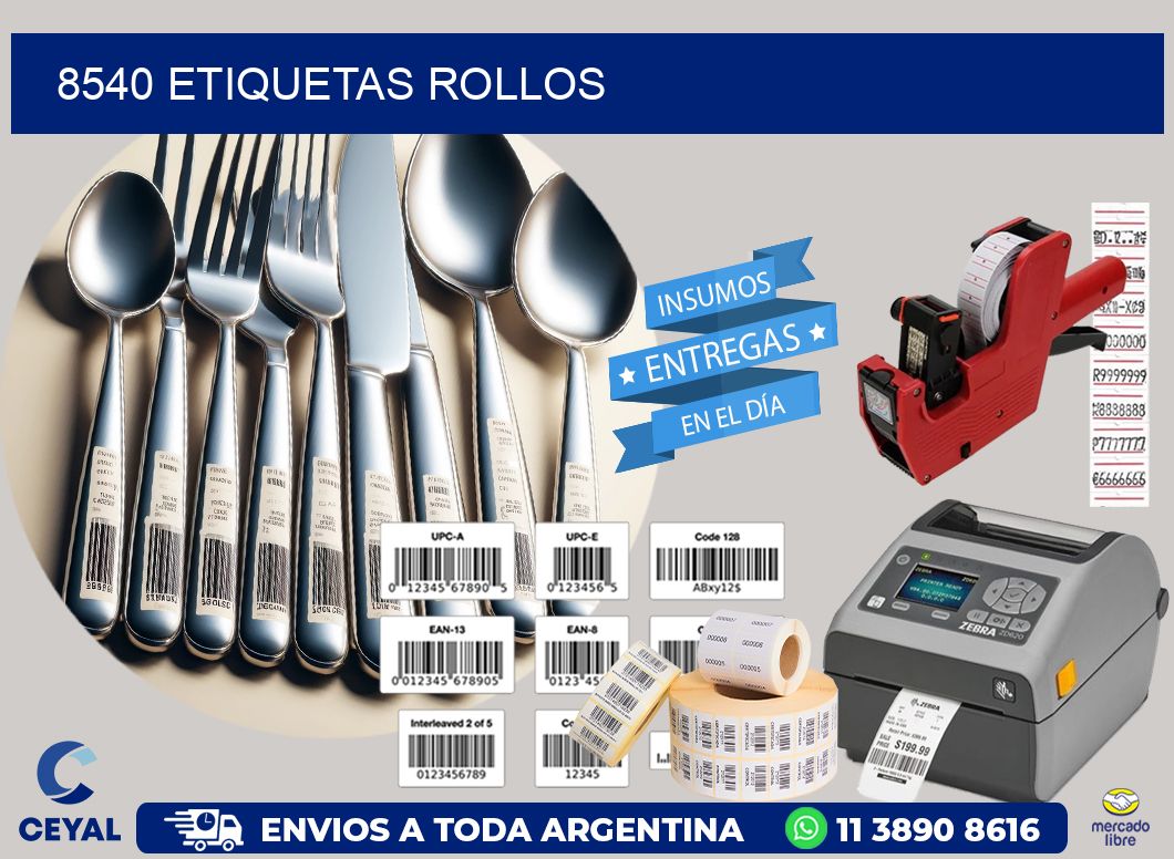 8540 etiquetas rollos