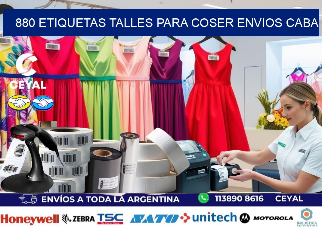880 ETIQUETAS TALLES PARA COSER ENVIOS CABA