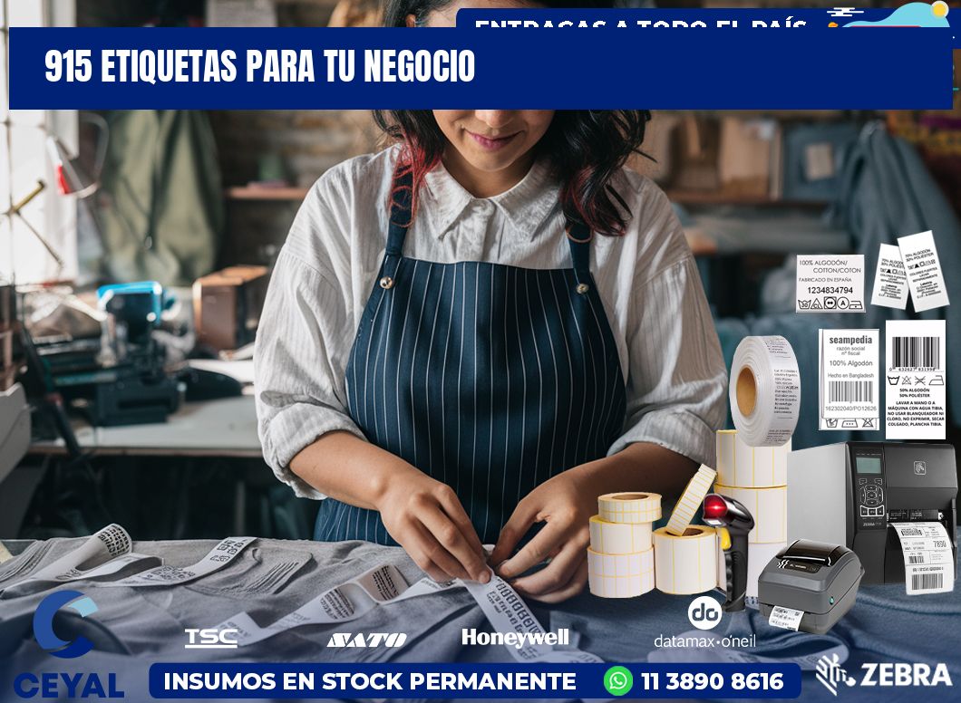 915 etiquetas para tu negocio
