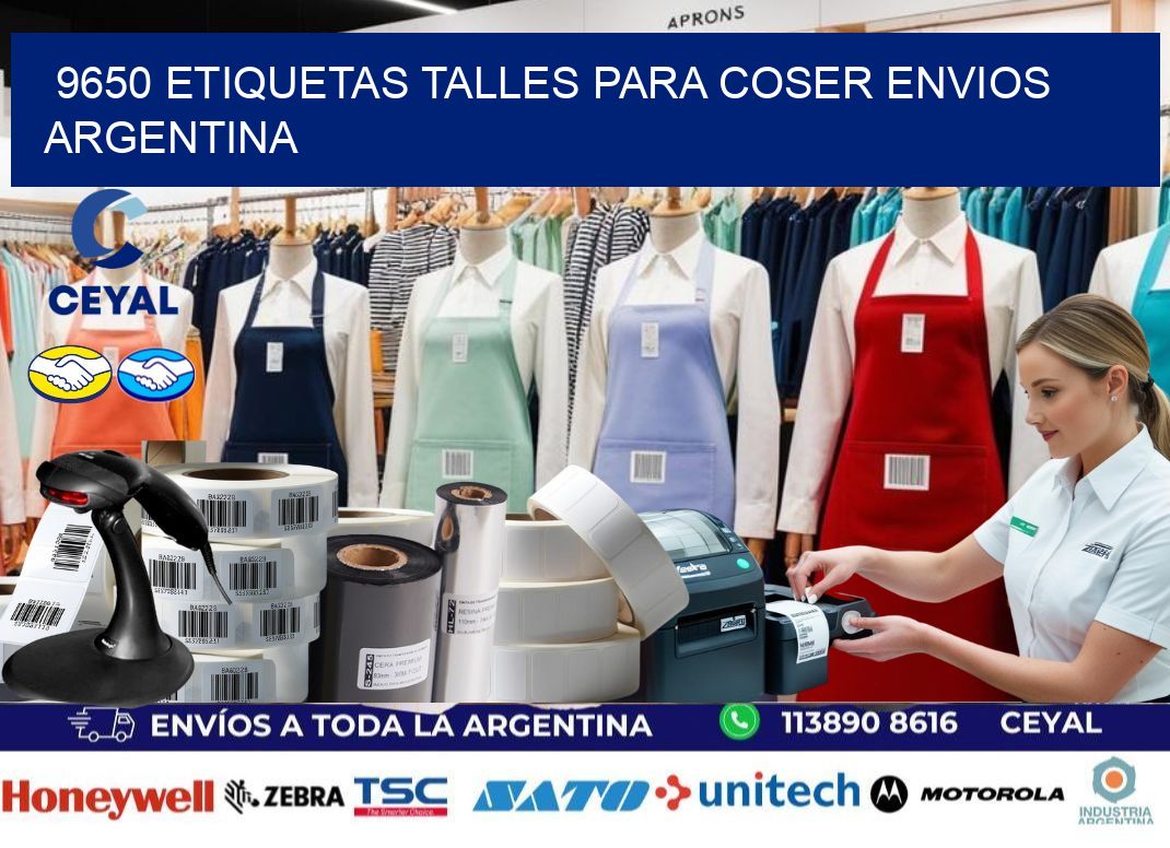 9650 ETIQUETAS TALLES PARA COSER ENVIOS ARGENTINA