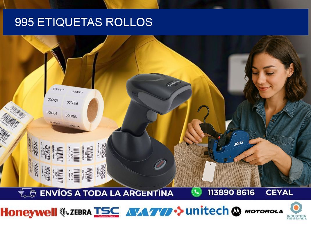 995 etiquetas rollos