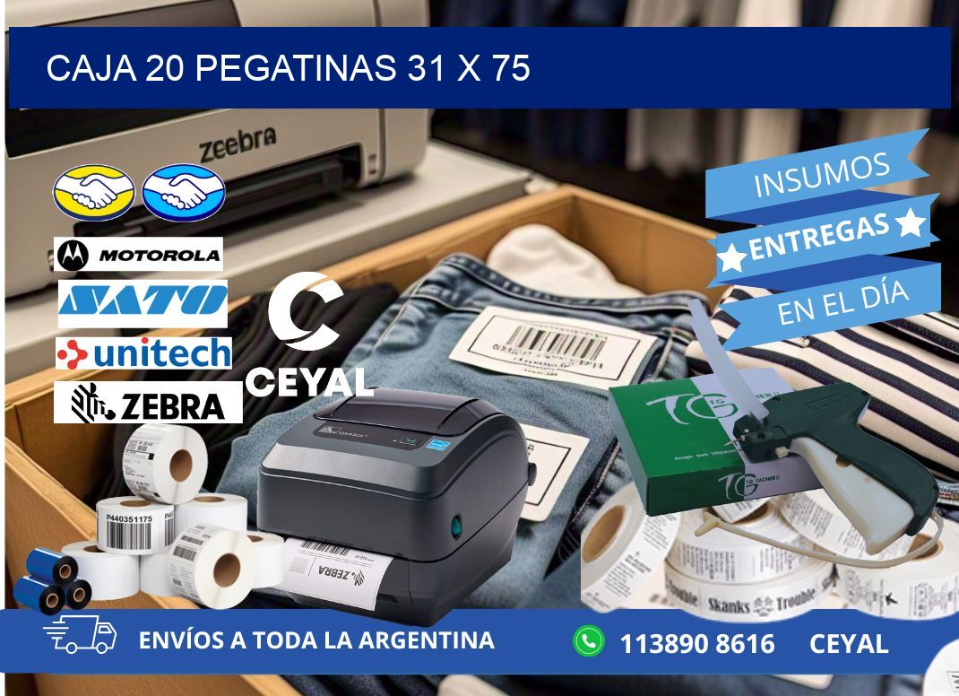 CAJA 20 PEGATINAS 31 x 75