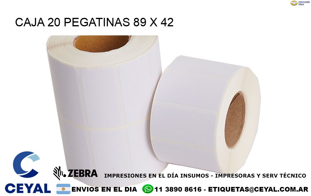 CAJA 20 PEGATINAS 89 x 42