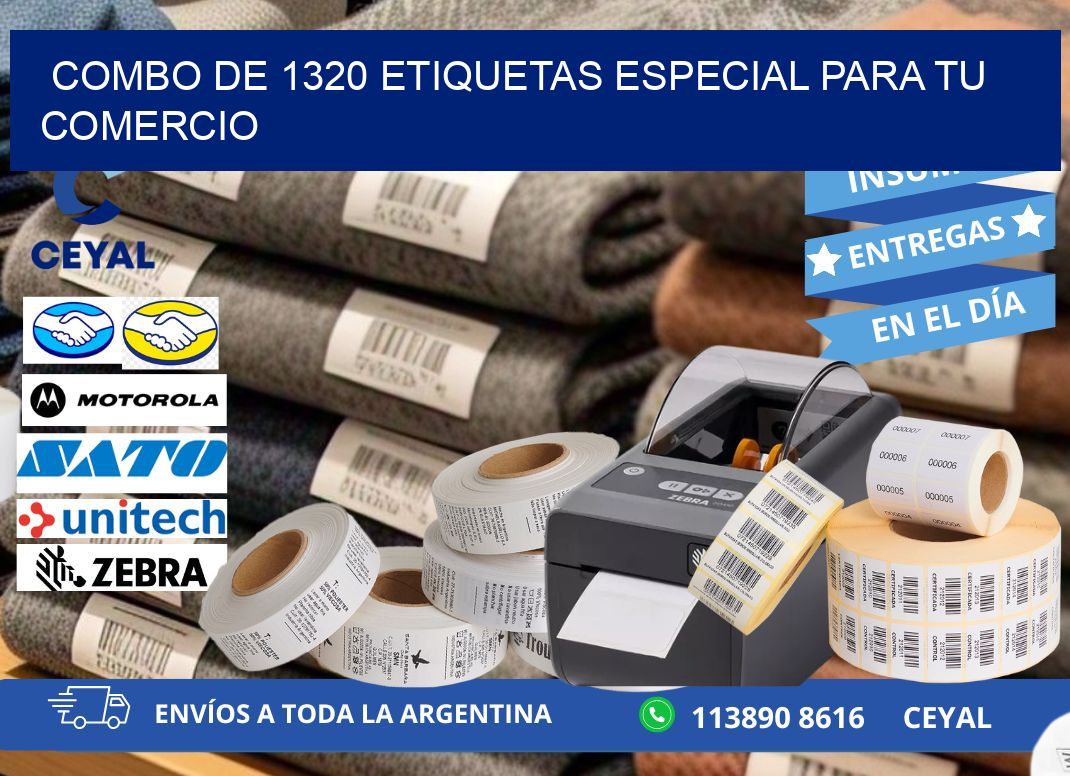 Combo de 1320 etiquetas especial para tu comercio