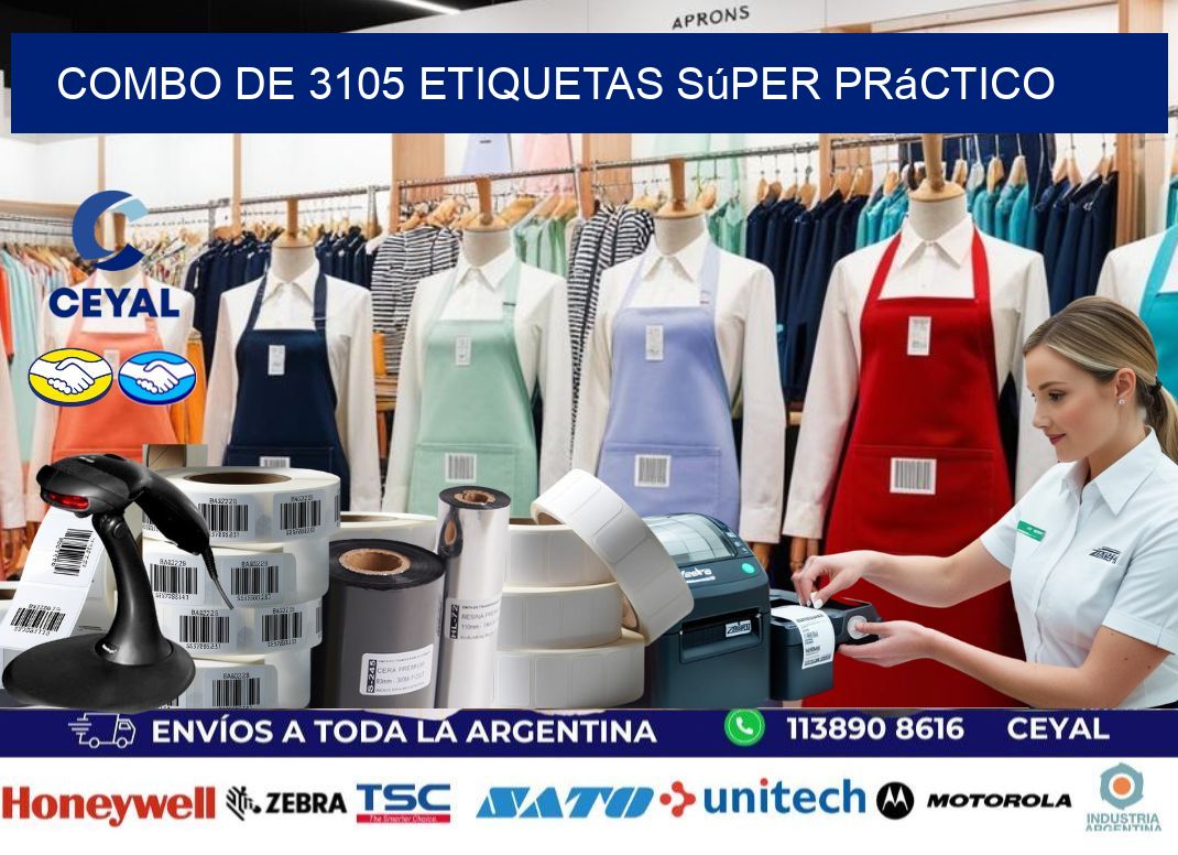 Combo de 3105 etiquetas súper práctico
