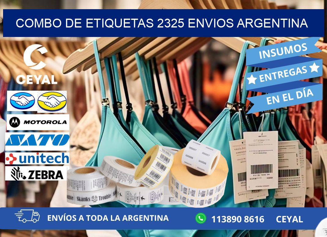 Combo de etiquetas 2325 ENVIOS ARGENTINA