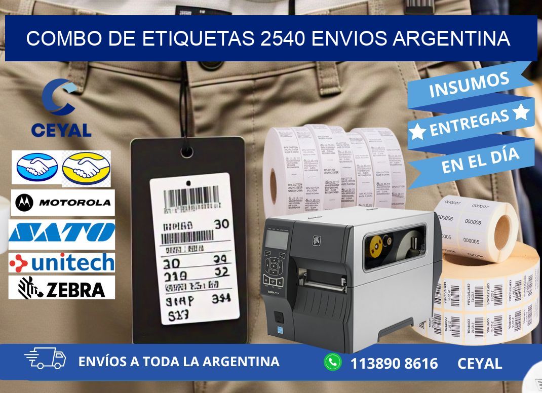 Combo de etiquetas 2540 ENVIOS ARGENTINA