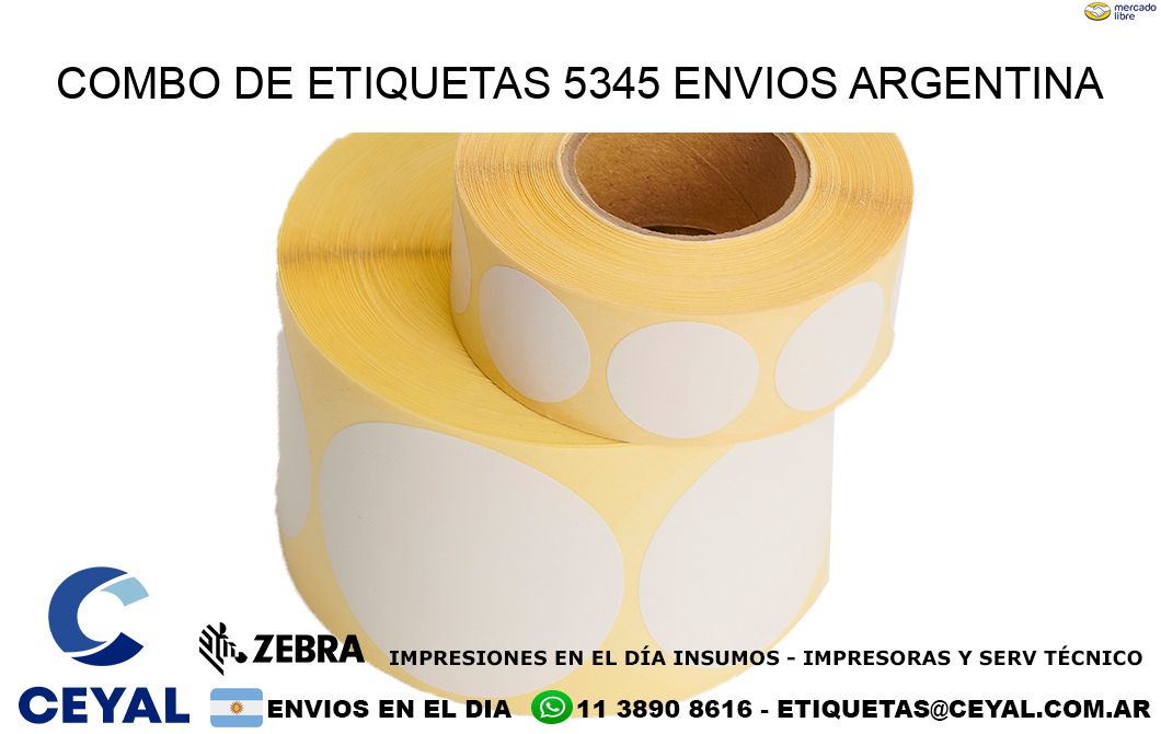 Combo de etiquetas 5345 ENVIOS ARGENTINA