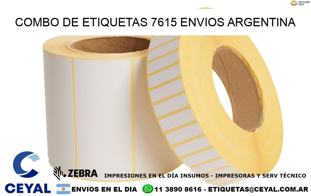 Combo de etiquetas 7615 ENVIOS ARGENTINA