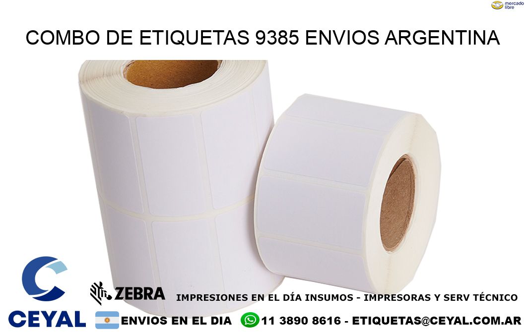 Combo de etiquetas 9385 ENVIOS ARGENTINA