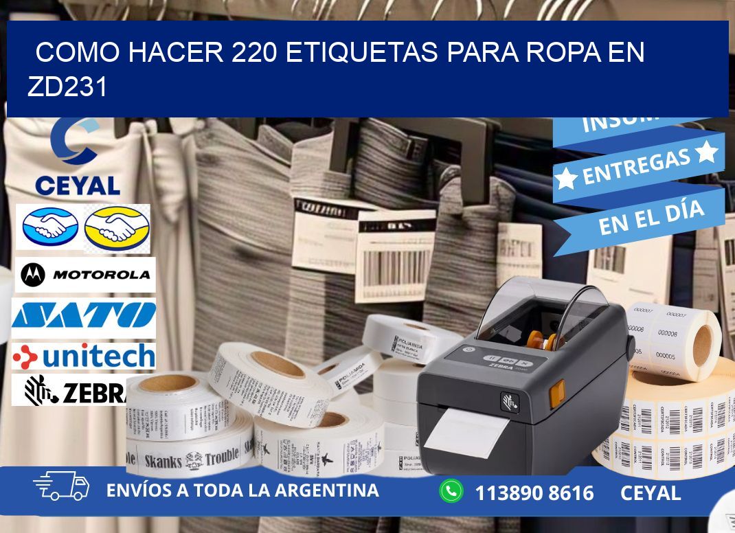 Como hacer 220 etiquetas para ropa en zd231