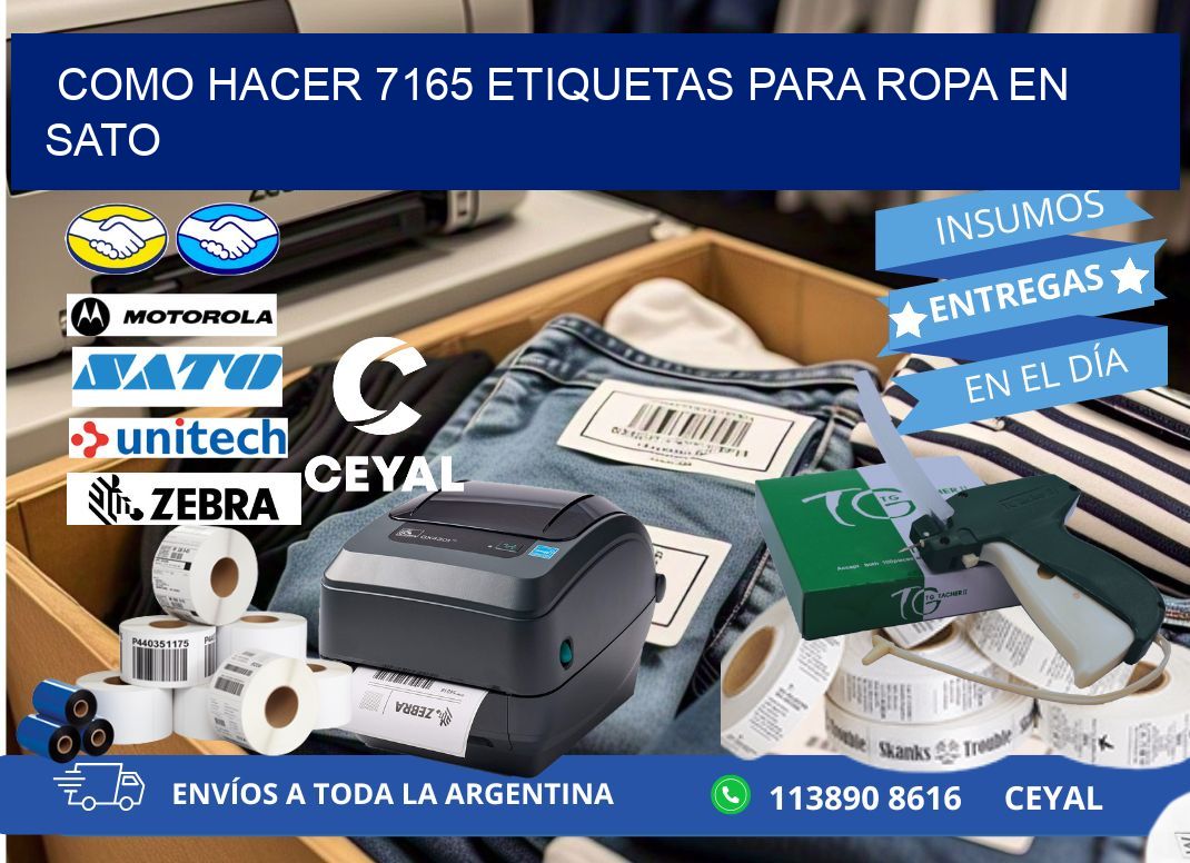 Como hacer 7165 etiquetas para ropa en sato