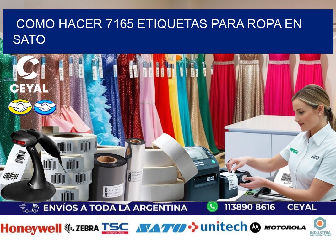 Como hacer 7165 etiquetas para ropa en sato