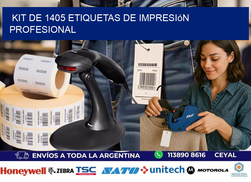 Kit de 1405 etiquetas de impresión profesional