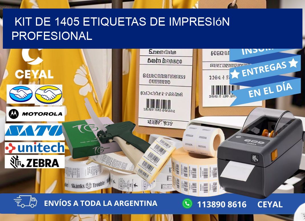 Kit de 1405 etiquetas de impresión profesional