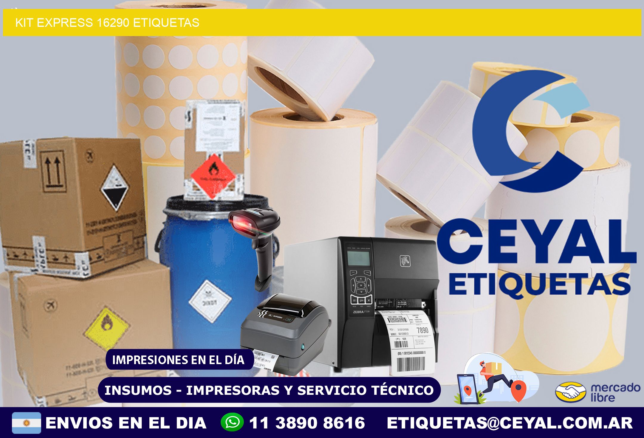 Kit express 16290 etiquetas