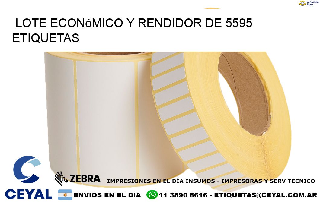 Lote económico y rendidor de 5595 etiquetas