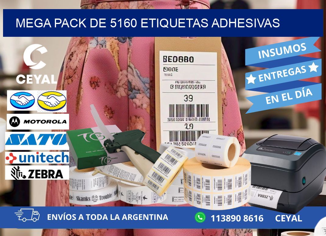Mega pack de 5160 etiquetas adhesivas