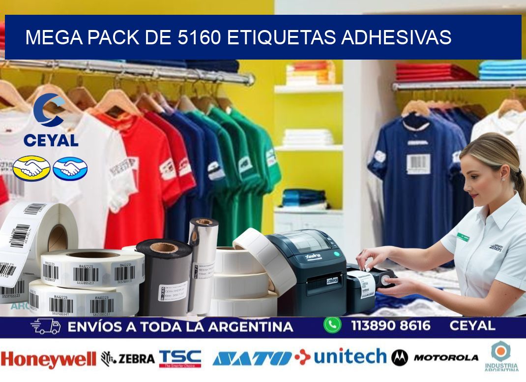 Mega pack de 5160 etiquetas adhesivas