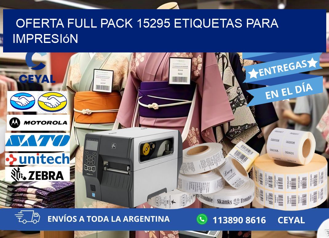 Oferta full pack 15295 etiquetas para impresión