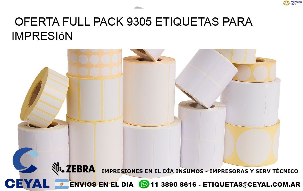 Oferta full pack 9305 etiquetas para impresión