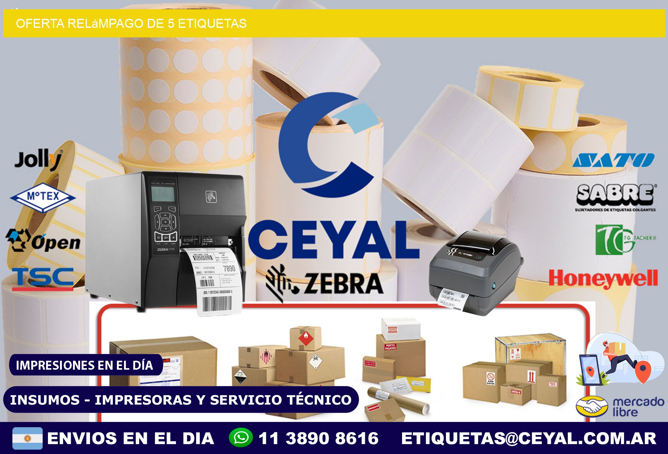 Oferta relámpago de 5 etiquetas