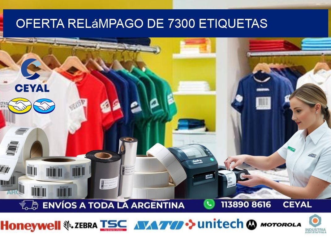 Oferta relámpago de 7300 etiquetas
