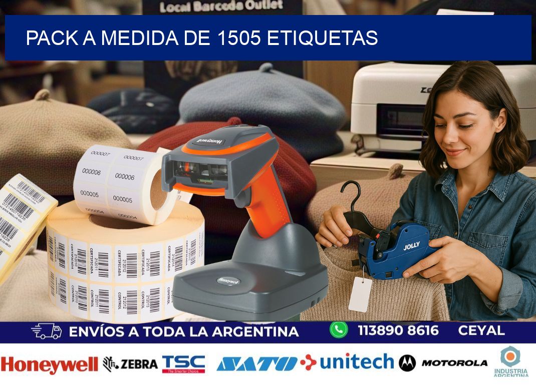 Pack a medida de 1505 etiquetas