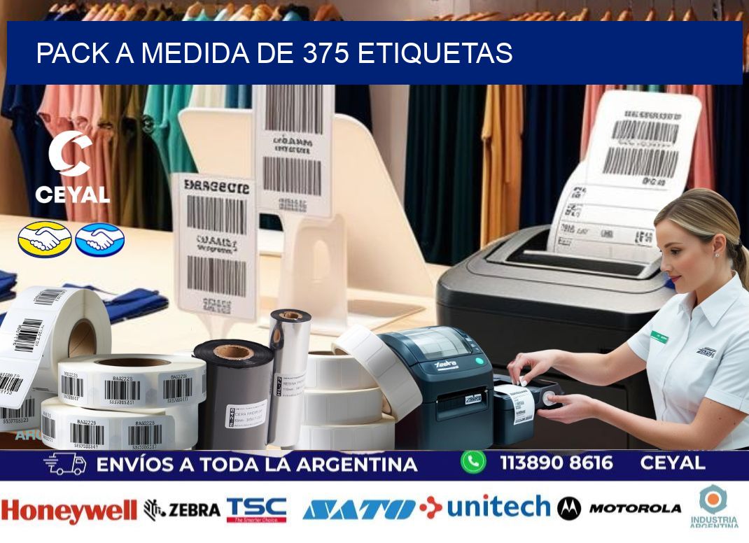 Pack a medida de 375 etiquetas