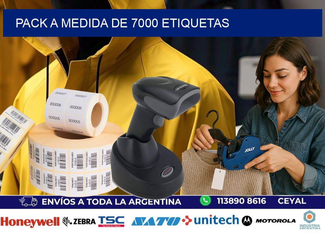 Pack a medida de 7000 etiquetas