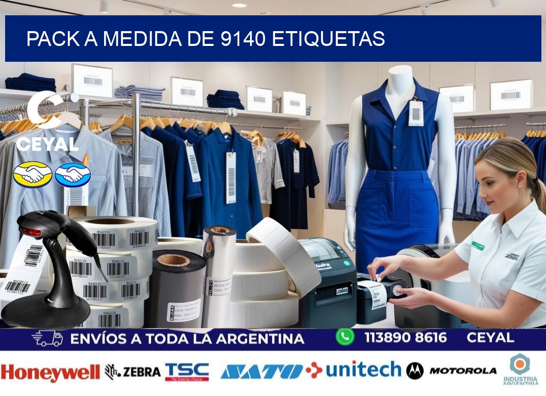 Pack a medida de 9140 etiquetas