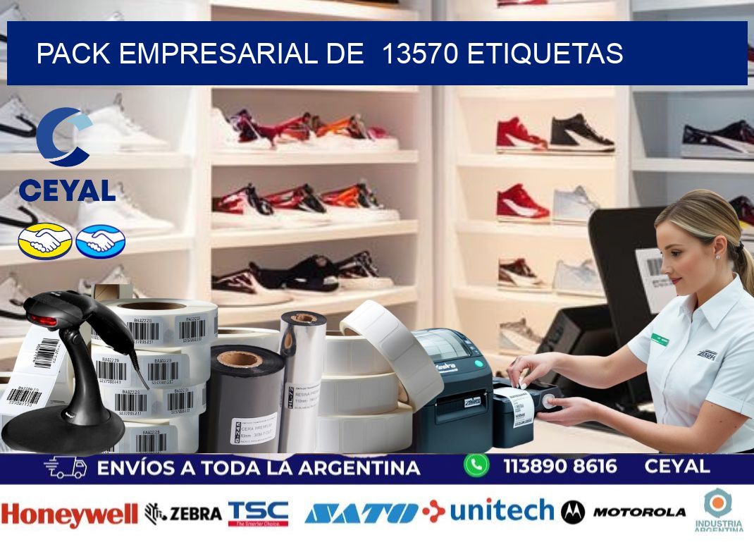 Pack empresarial de  13570 etiquetas