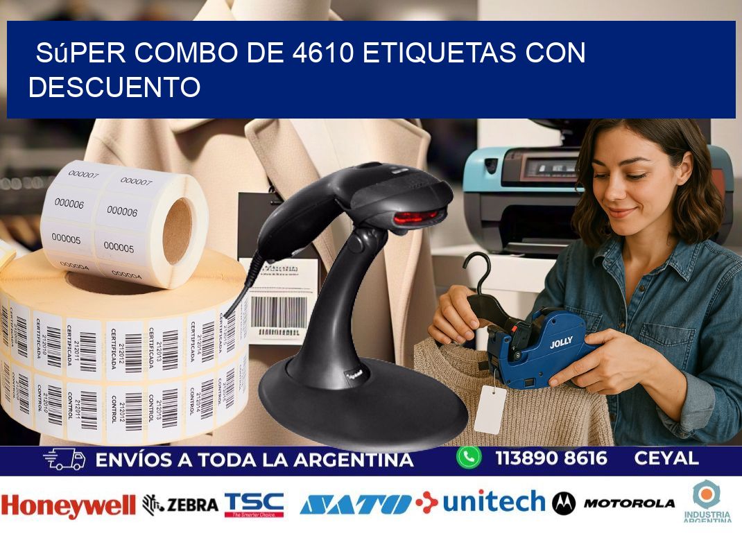 Súper combo de 4610 etiquetas con descuento
